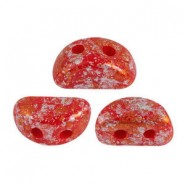 Les perles par Puca® Kos kralen Opaque coral red tweedy 93200/45703
